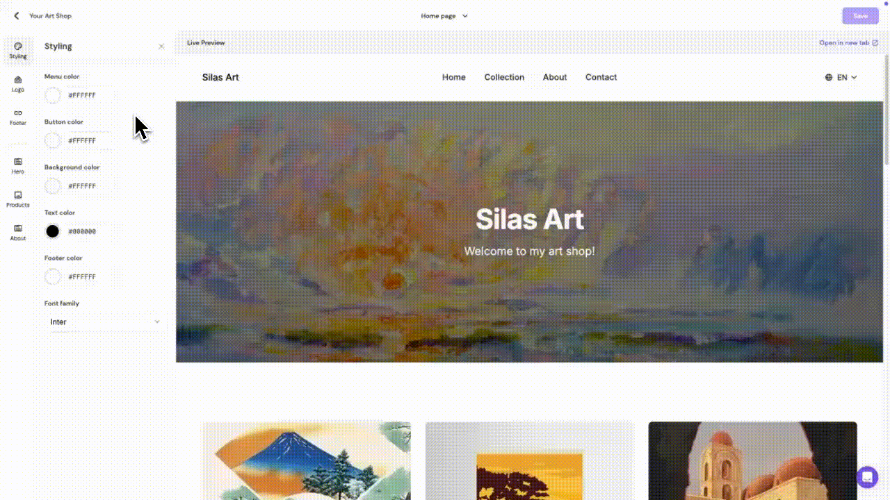 Printumo Shop preview